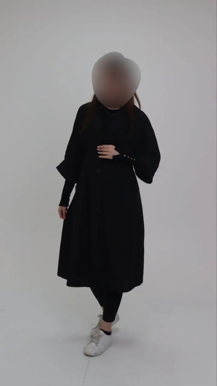 👚مانتو زنانه پشت کش یقه انگ...