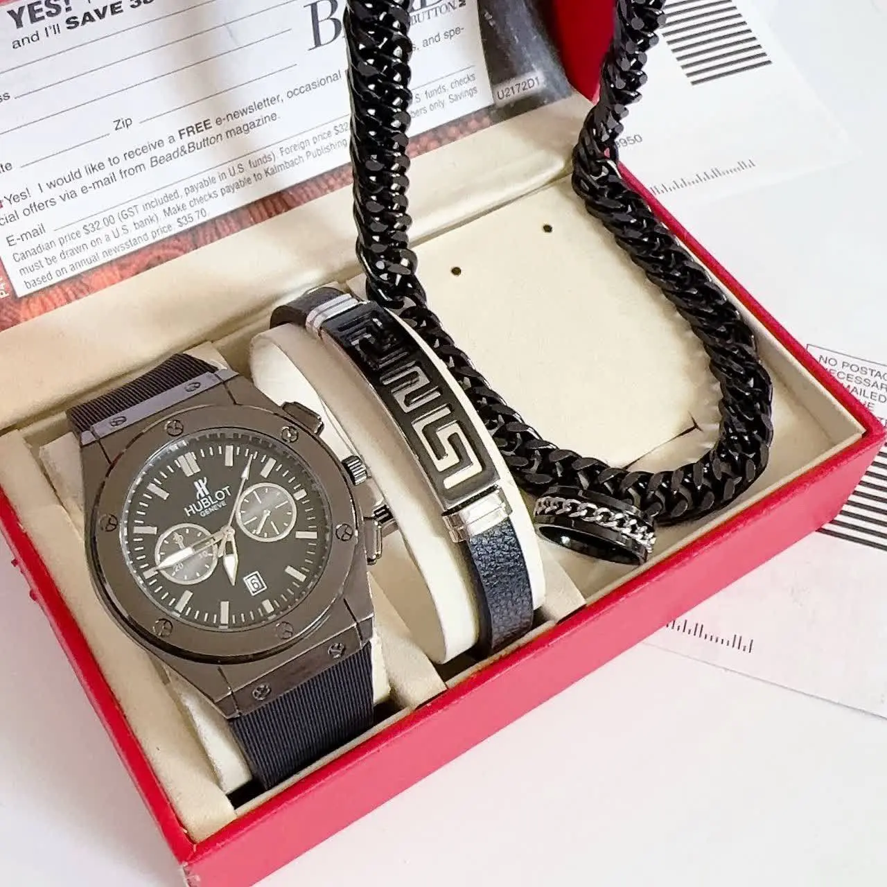 👚نام: ست مردانه ساعت هابلوت...