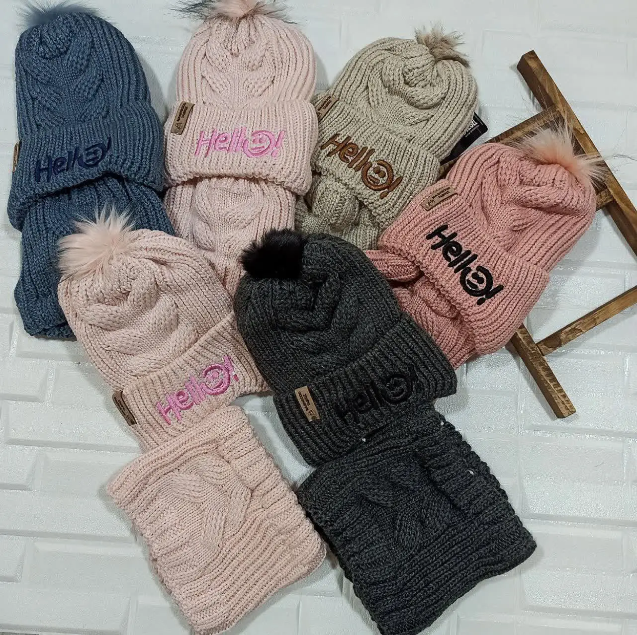 🐝شال کلاه بافت ریز پسرانه