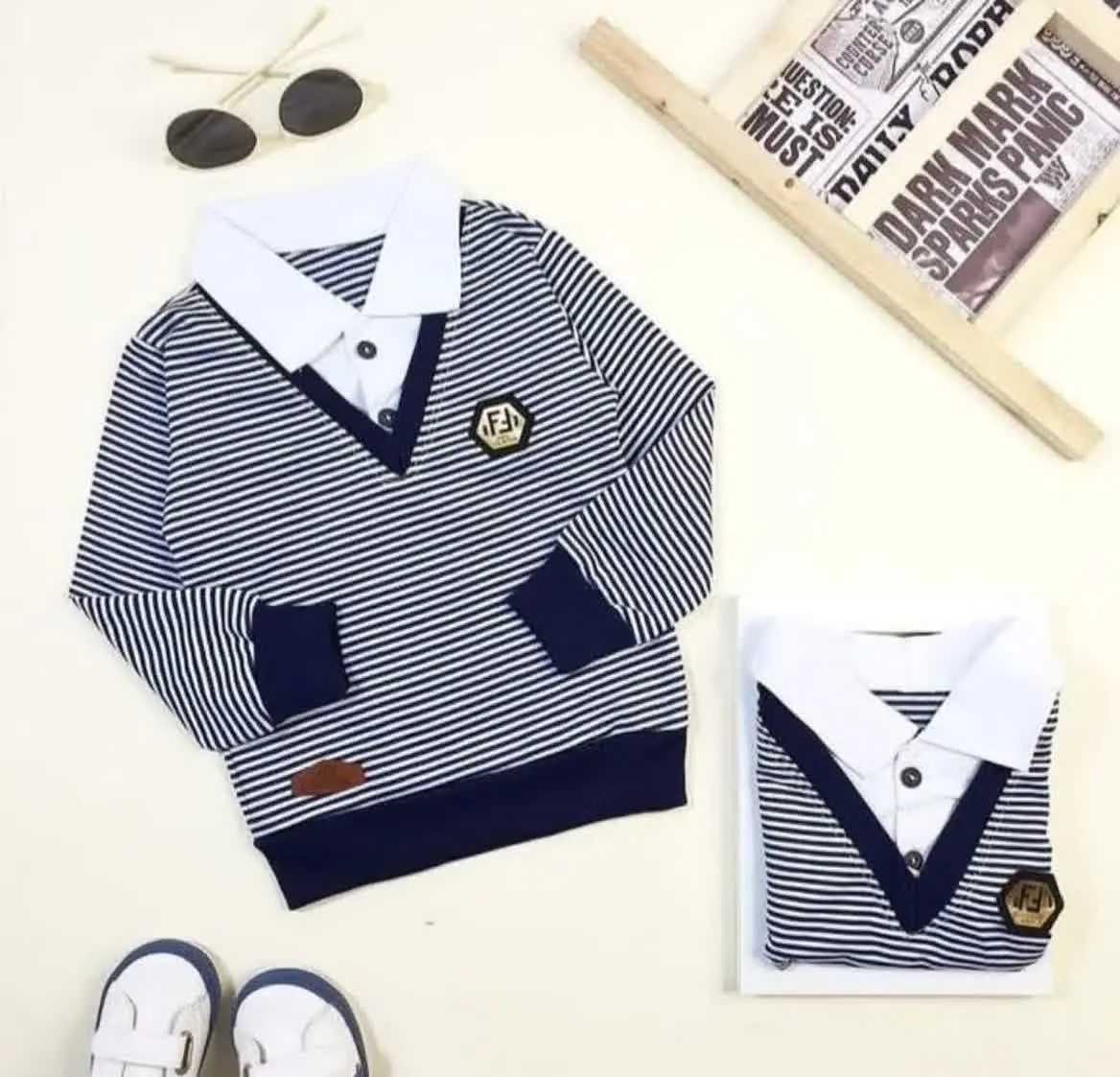 بلوز مجلسی پسرانه راه راه
