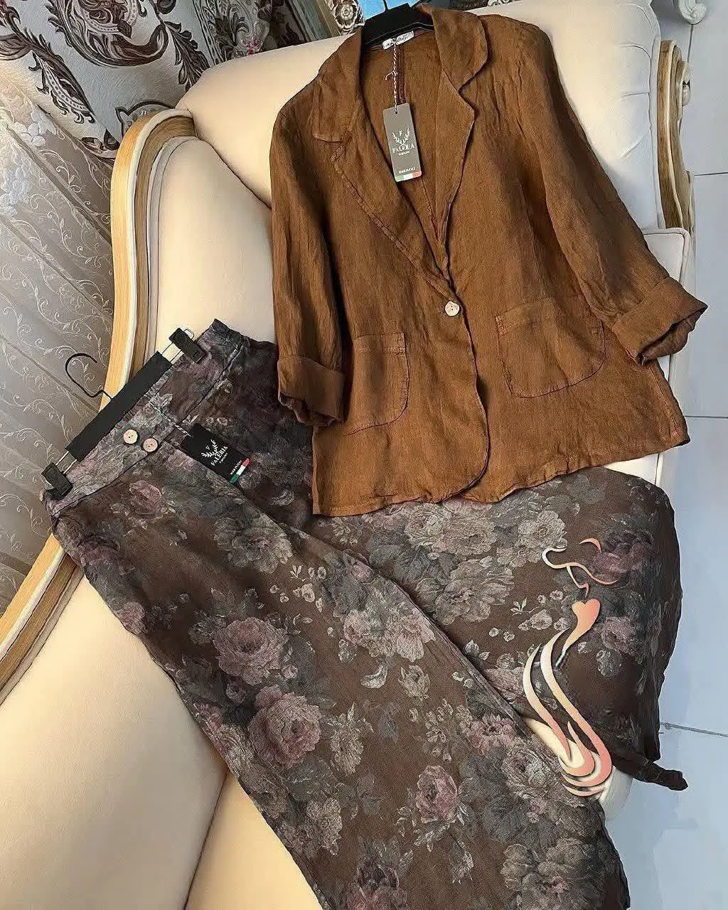 🖋نام: ست کت شلوار ترند تبسم
