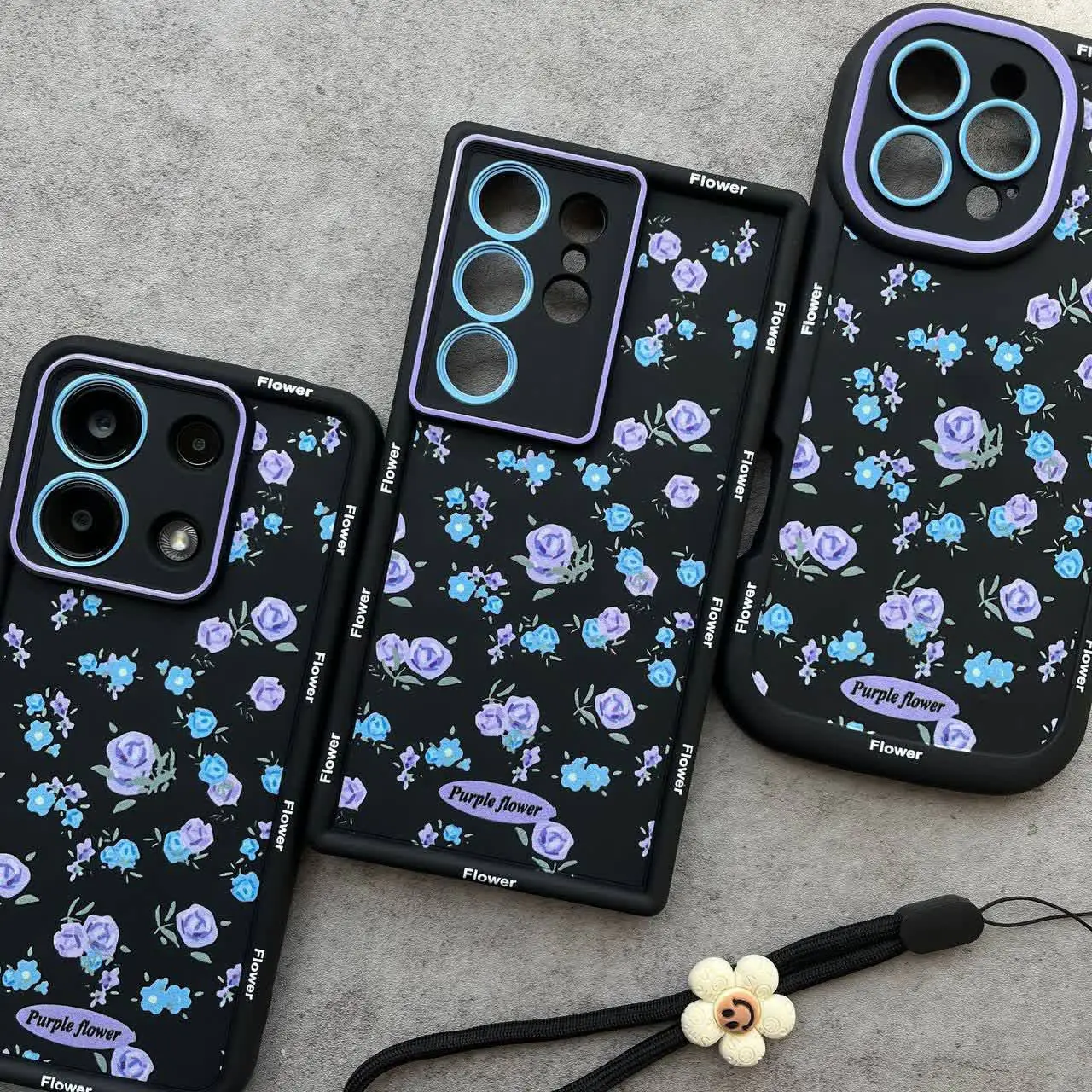 📱مدل قاب: قاب تی پی یو گل ریز رویایی با آویز فوق العاده زیبا مخصوص انواع #سامسونگ #شیائومی و #آیفون 
