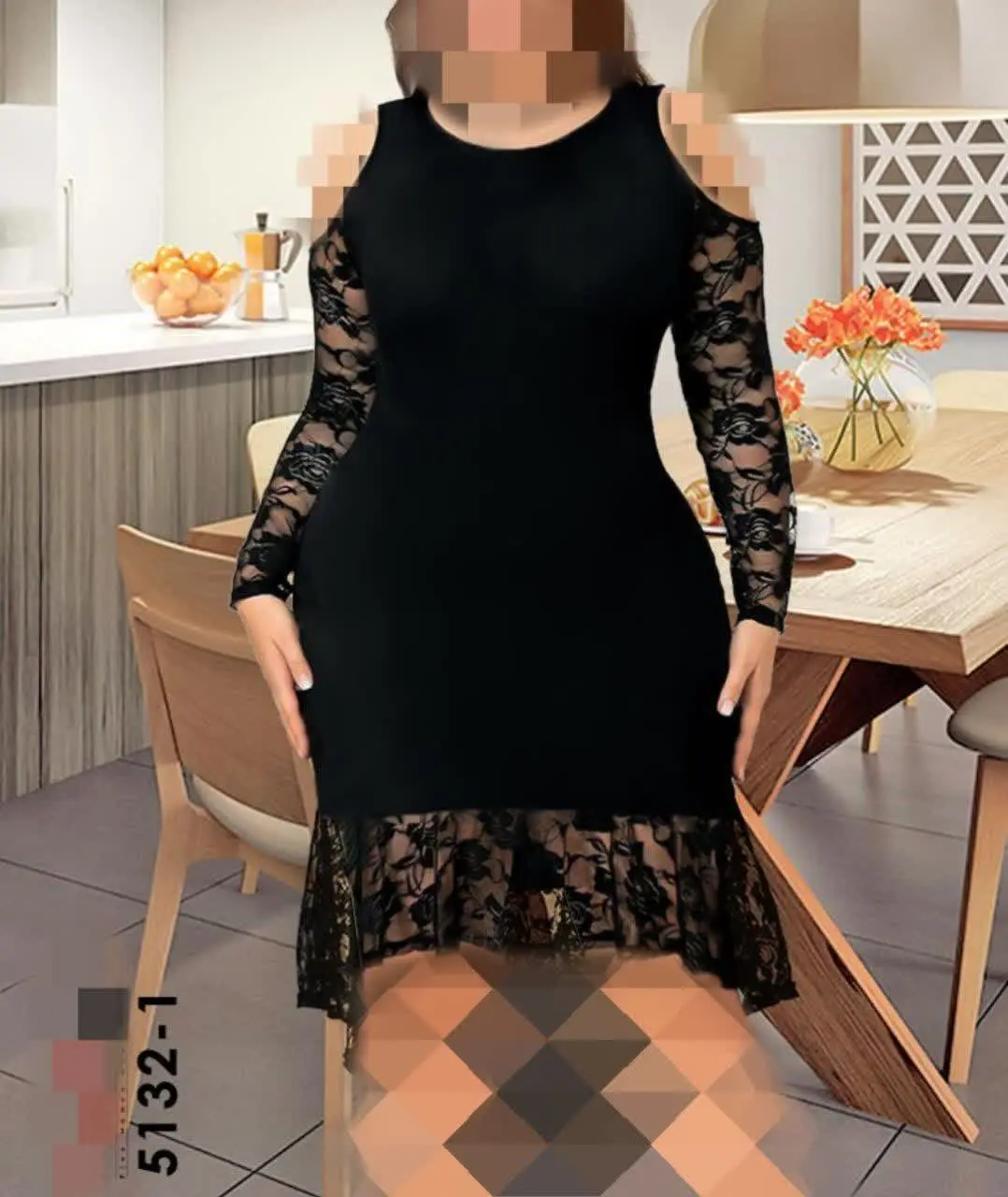 ✅پیراهن مجلسی سر شانه باز ب...