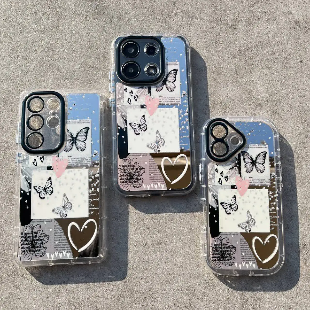 📱مدل قاب: قاب پروانه و قلب آینه‌ای مخصوص انواع #سامسونگ #شیائومی و #آیفون 
