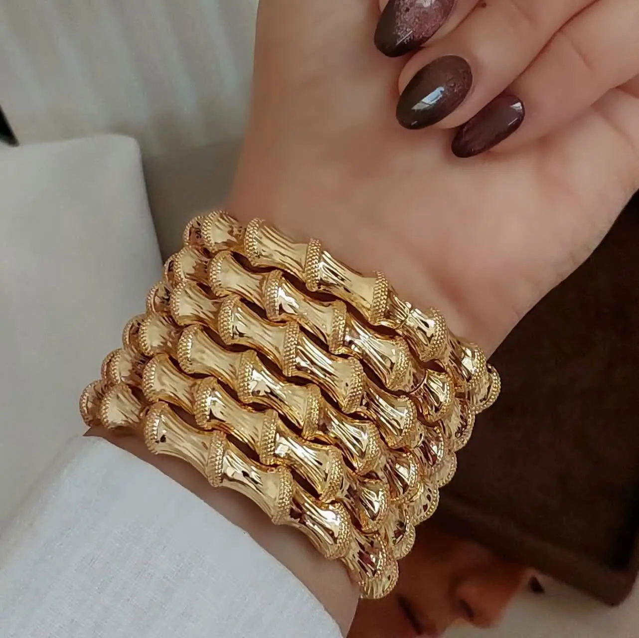 #النگو قفلی طرح طلا برنج جدید 😍
