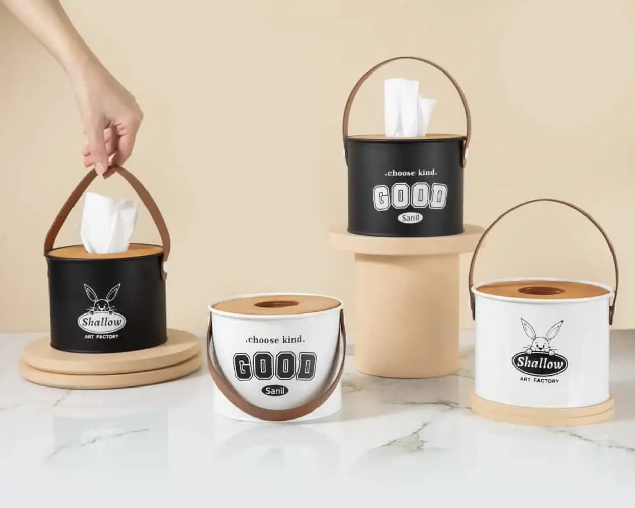 💥جادستمال فلزی دسته چرمی💥