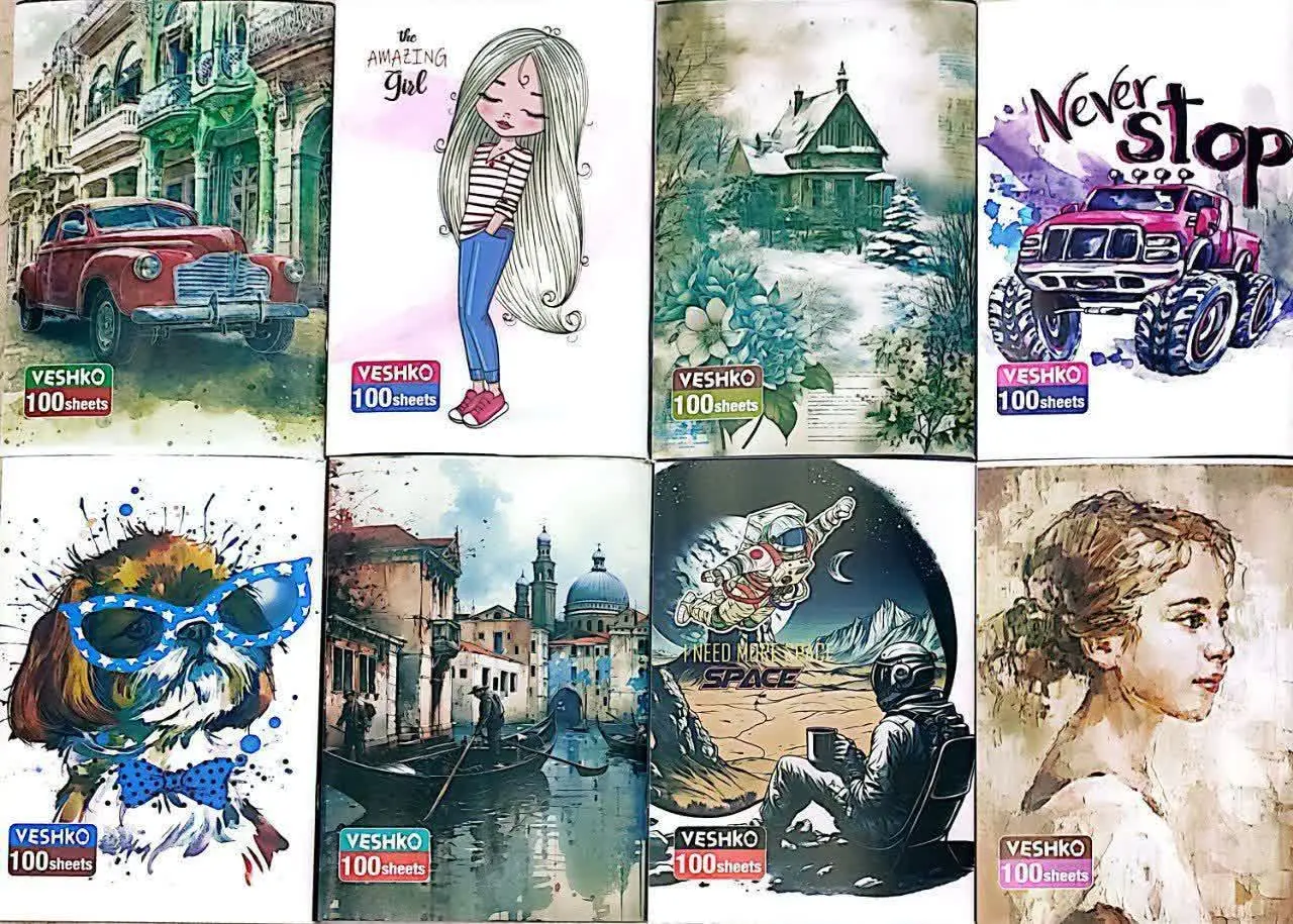 دفتر ۱۰۰ برگ منگنه‌ای خطی اعلا 
