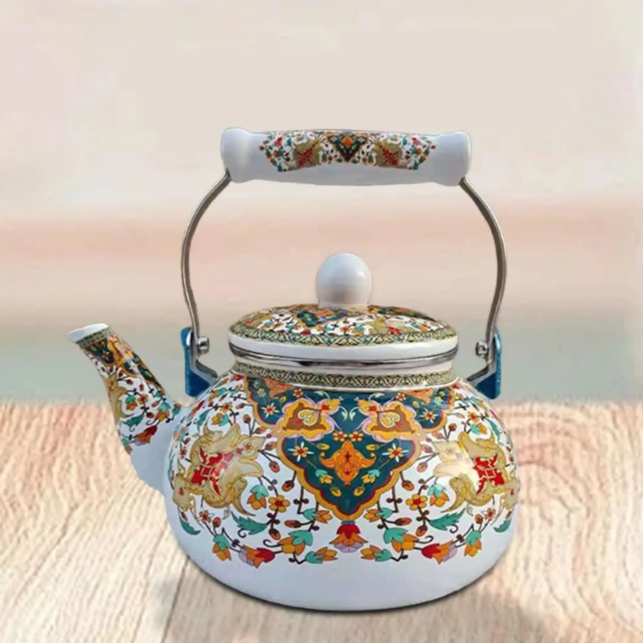 💥کتری لعابی طرح سنتی 💥