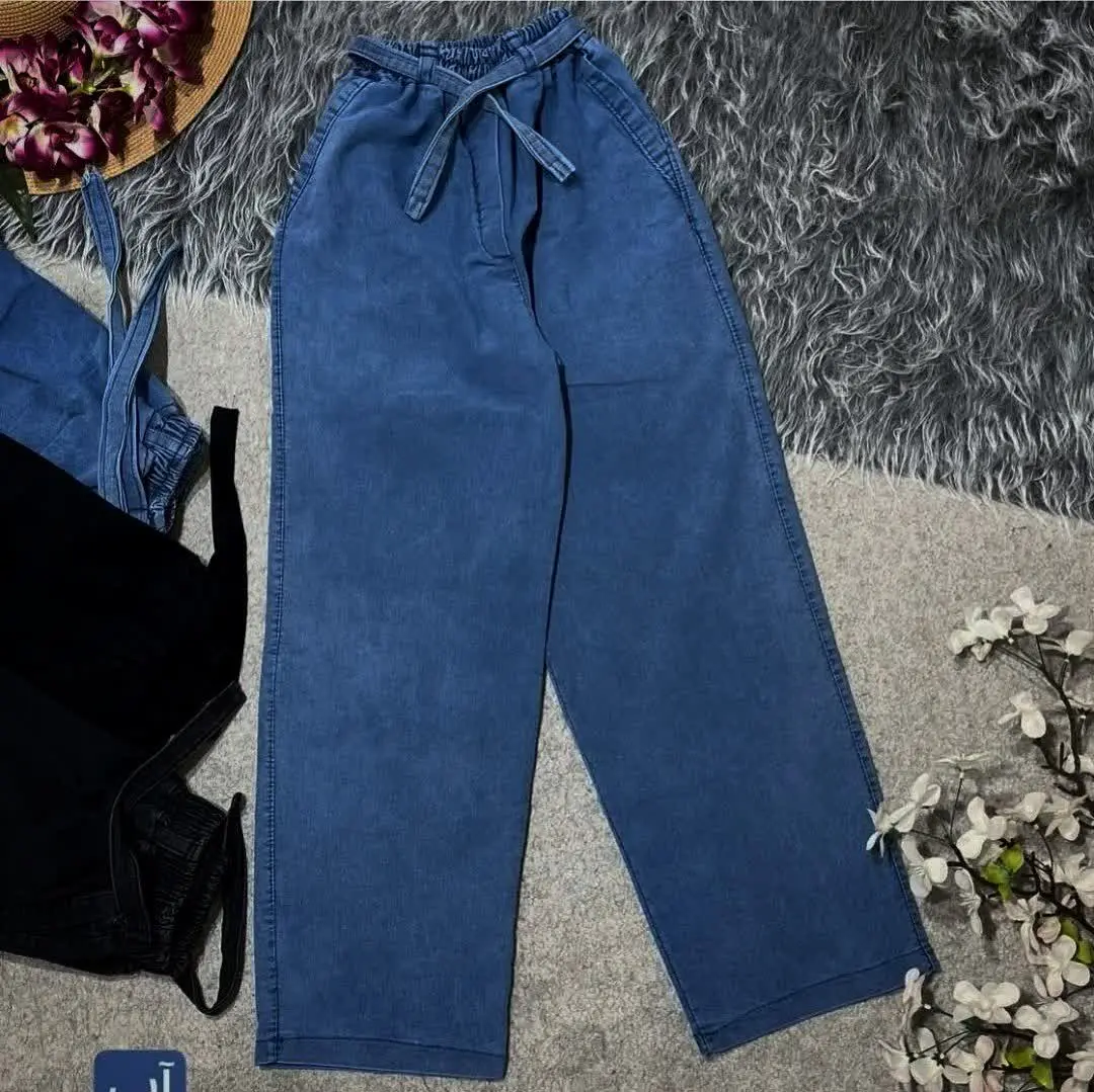 🌼شلوار بگ بدون جیب 
