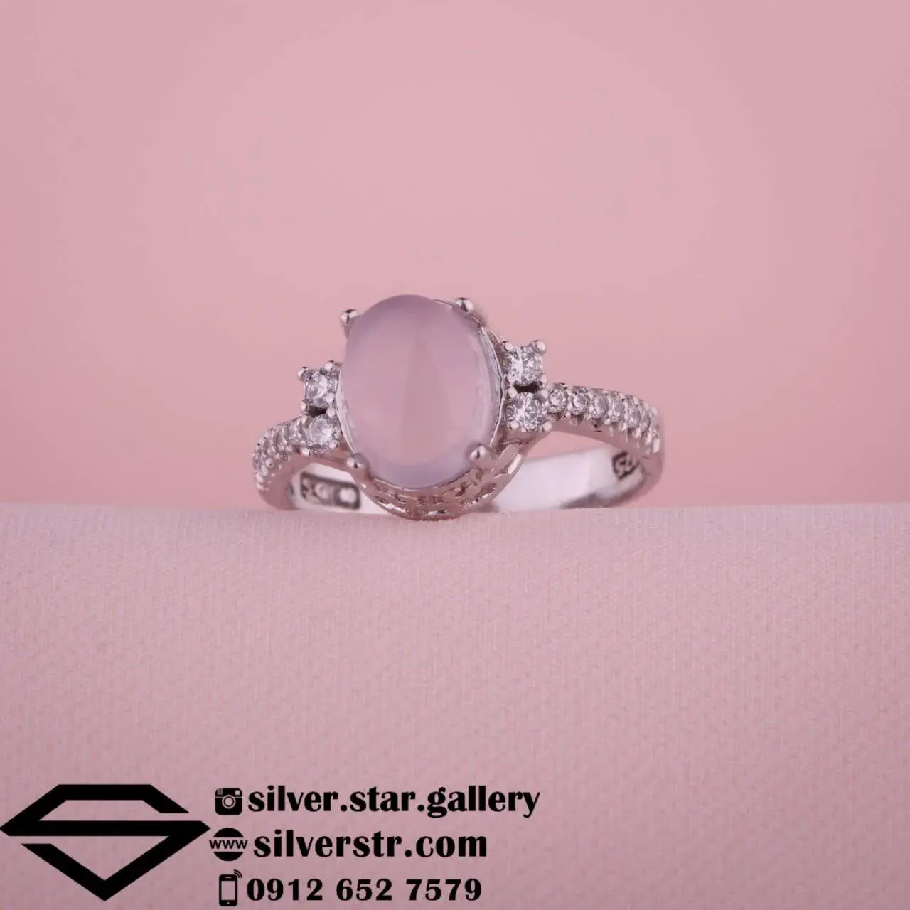 💜 انگشتر زنانه عقیق کبود یم...