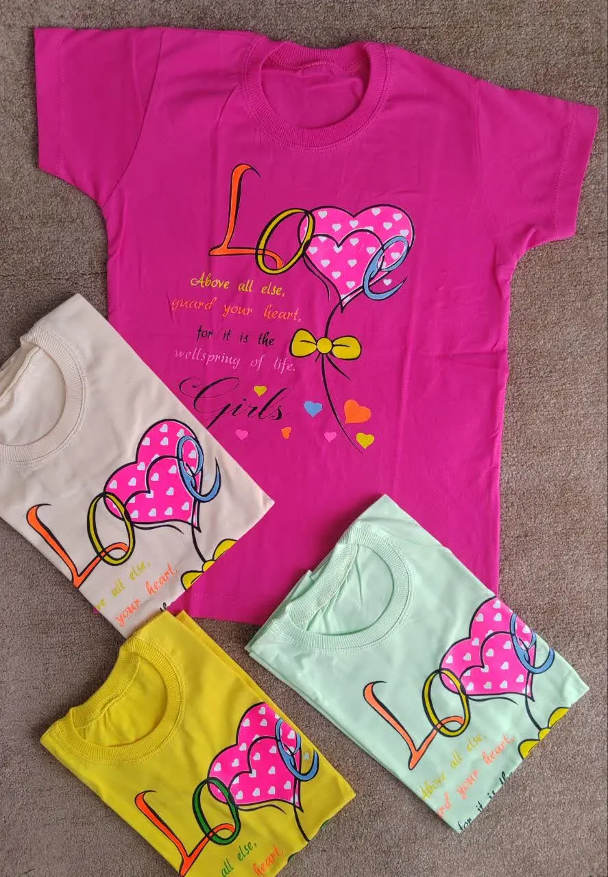 👕نام: #تیشرت تک دخترانه قلب 😍
