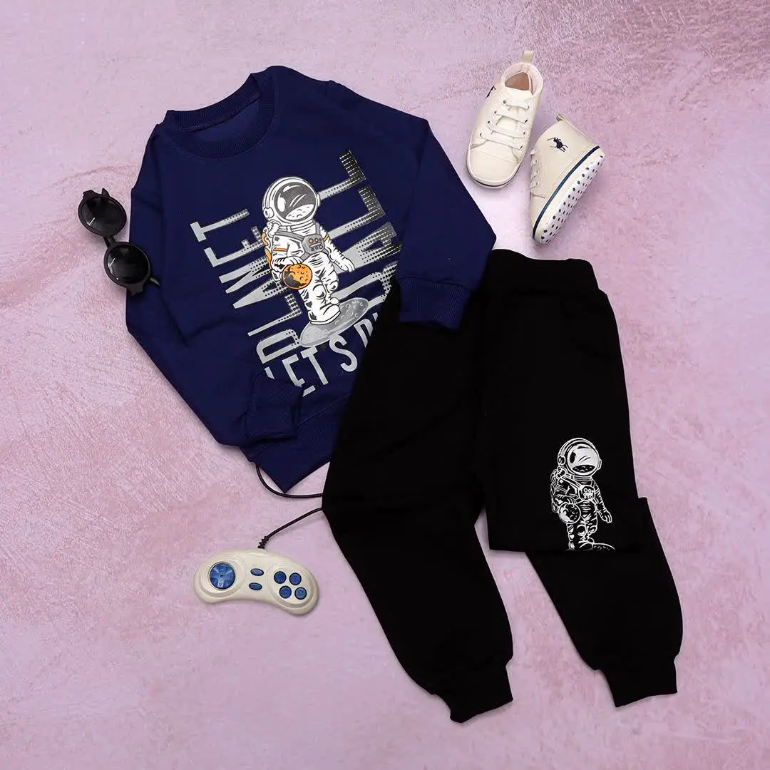ست بلوز شلوار پسرانه طرح فضانورد🌌
