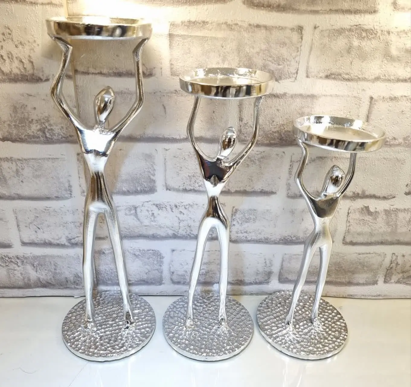 📌جا شمعی بالرین ۳ سایز آلومینیومی😍👆
