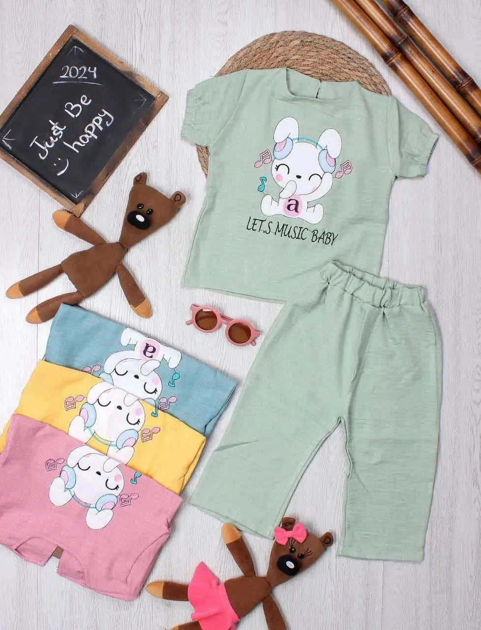 👫کراپ و شلوار سوفیا خرگوش موزیکال👫
