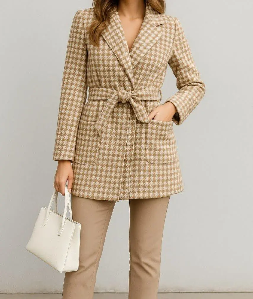 کت کمربند دار پیچازی