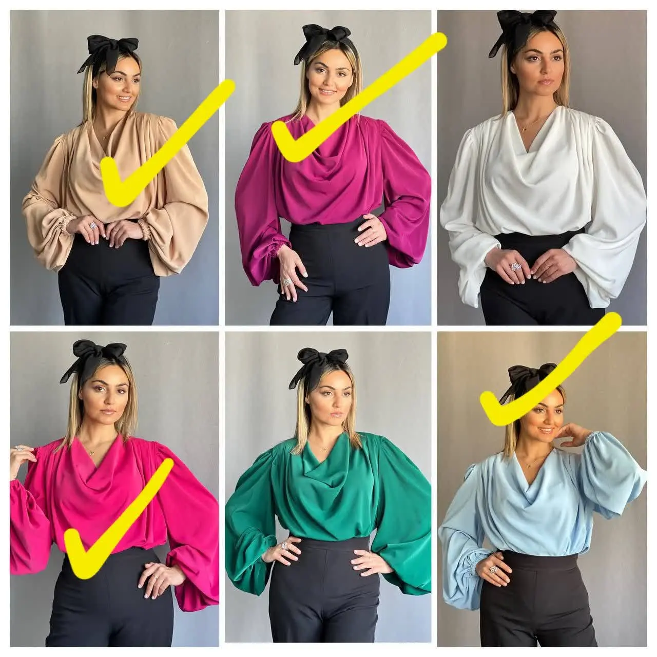 🌼شومیز یقه دراپه
