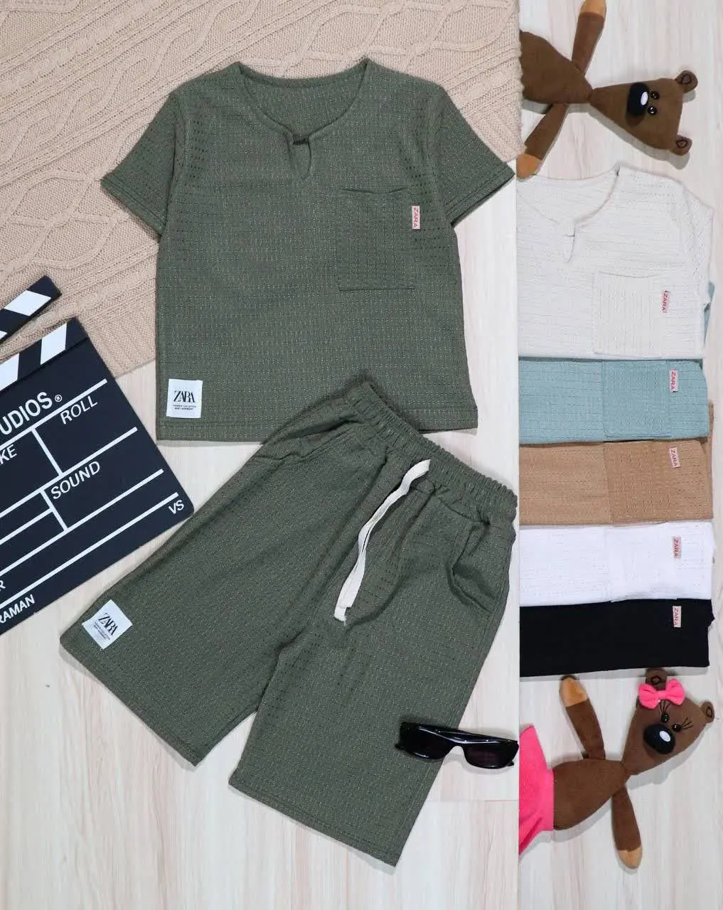 👫تیشرت و شلوارک مراکشی نقطه‌ای 👫
