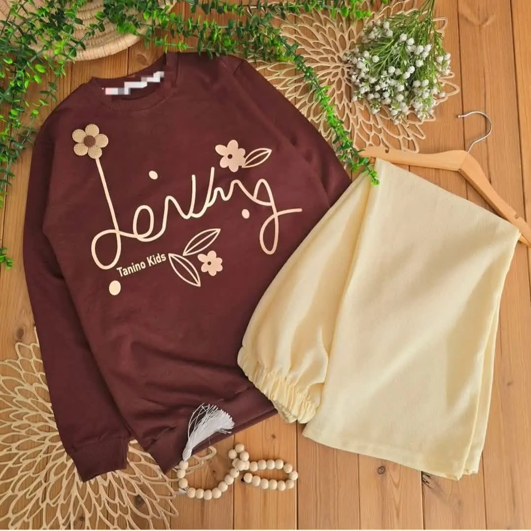 بلوز شلوار دخترانه طرح گل ب...