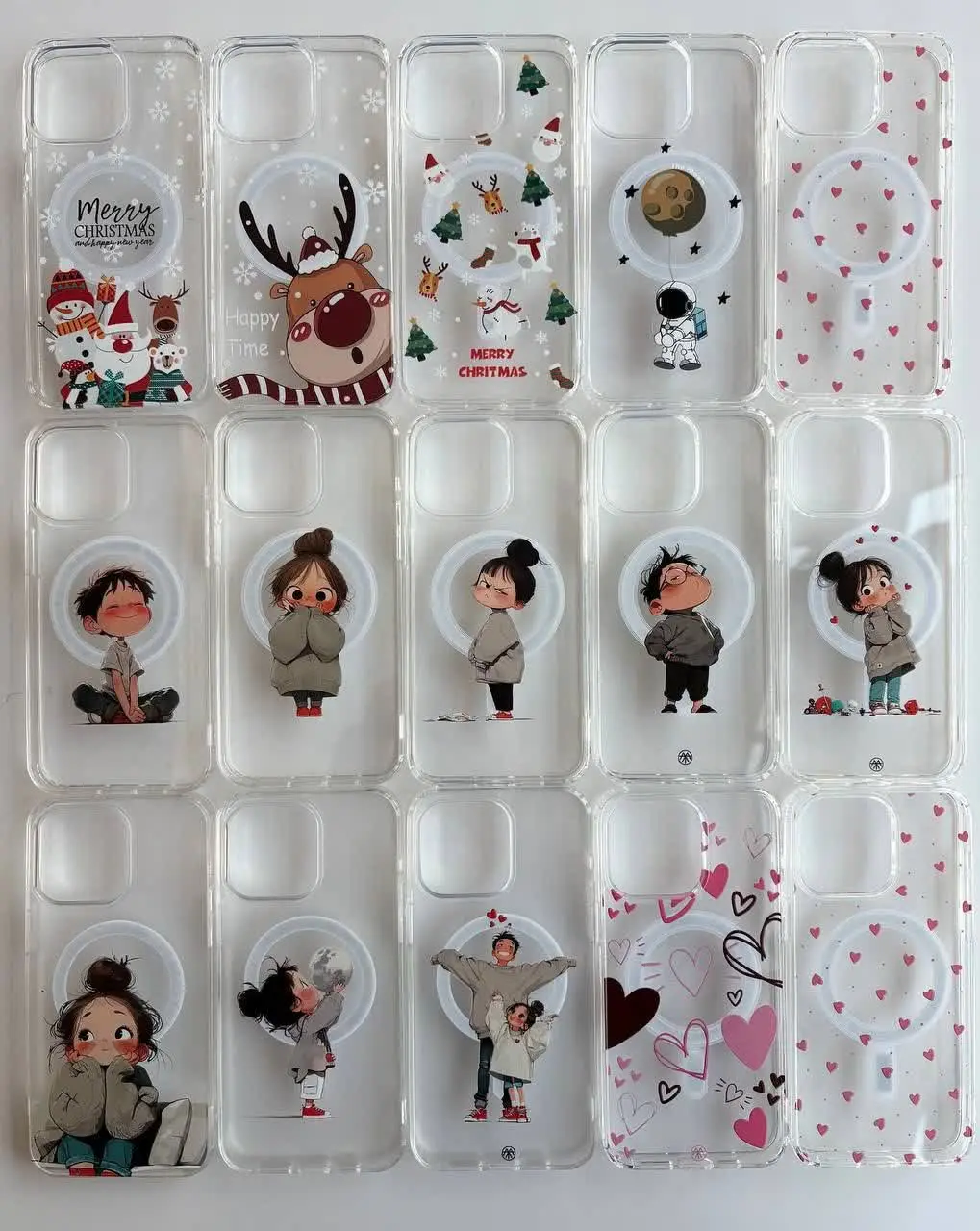 📱مدل قاب: مجموع جذاب و با کیفیت قاب شفاف طرحدار مگسیف مخصوص انواع #آیفون و سری اس #سامسونگ 
