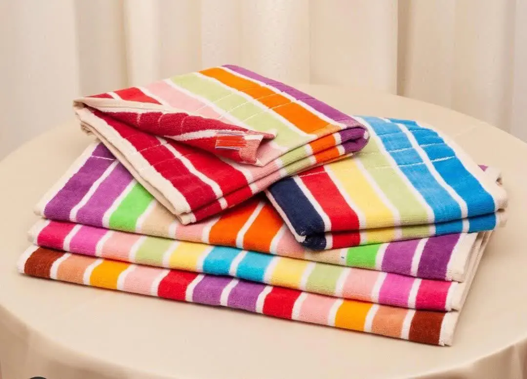 حوله دستی نخ رنگی✨
