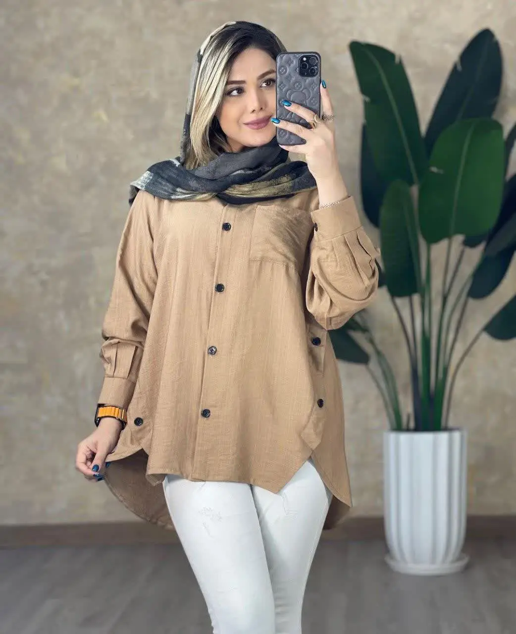 نام: شومیز مانتویی بغل دکمه
