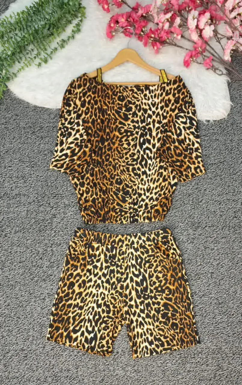 🖋نام: بلوز شورت زنانه پلنگی