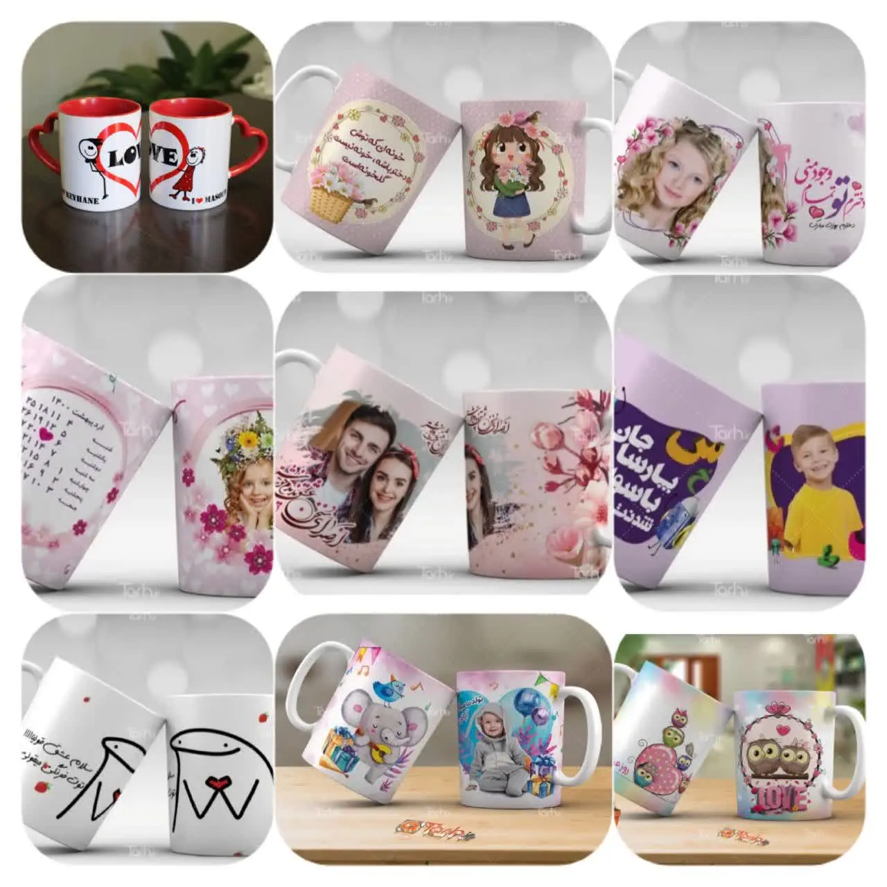 قیمت‌ها بستگی به مدل دسته و رنگ داخل لیوان
