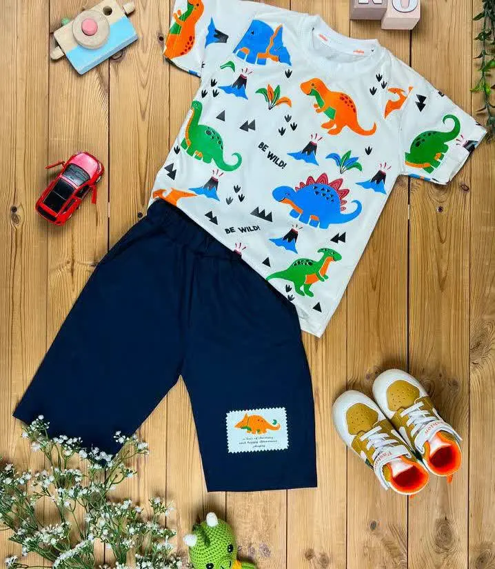 🔮ست تیشرت شلوارک دایناسور🔮
