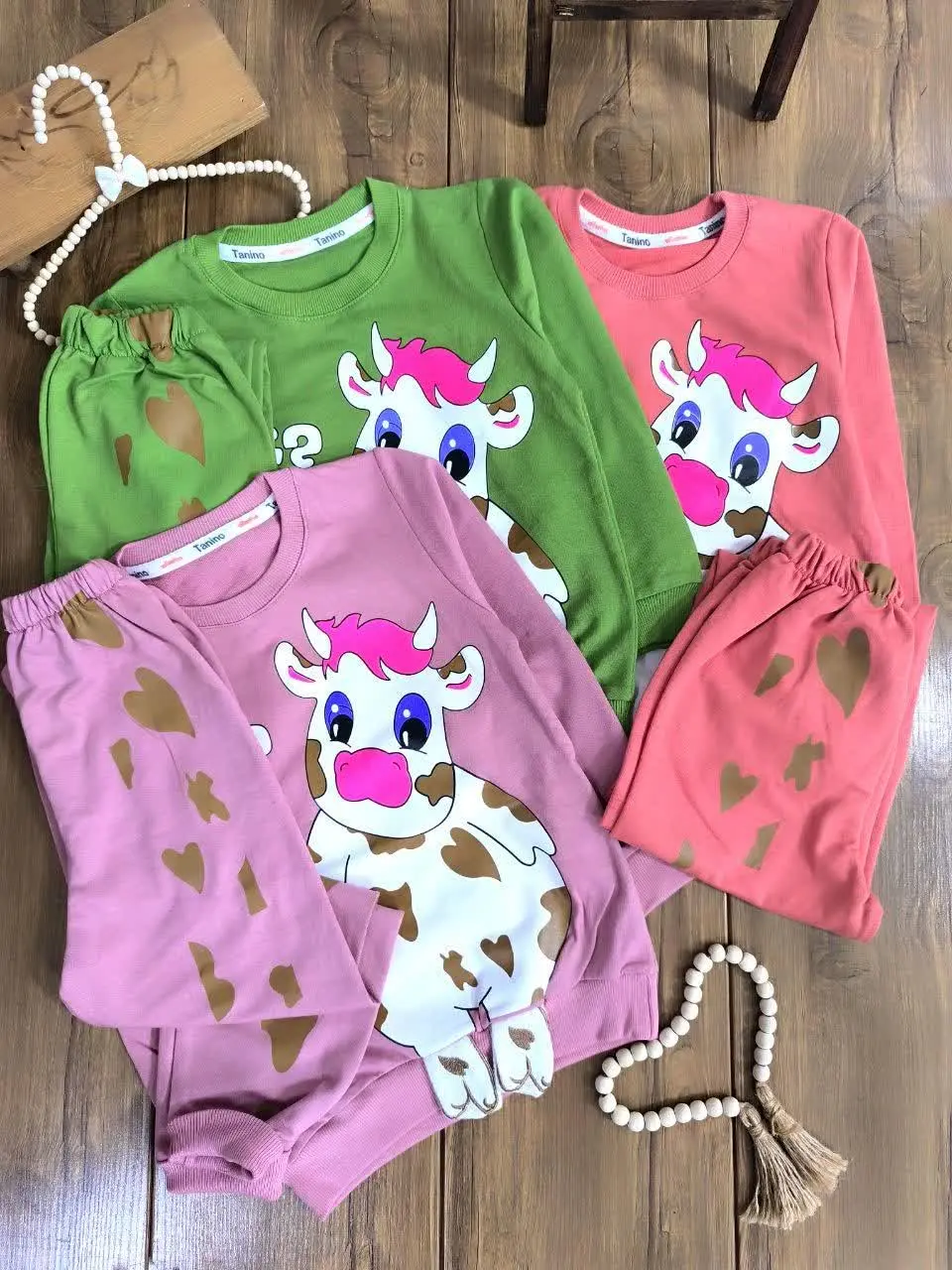 بلوز شلوار طرح گاو
