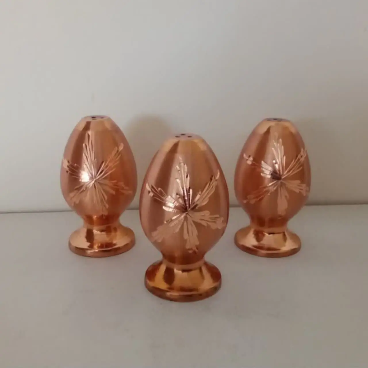 🧂 نمکدان مسی تخم مرغی قلم تراش