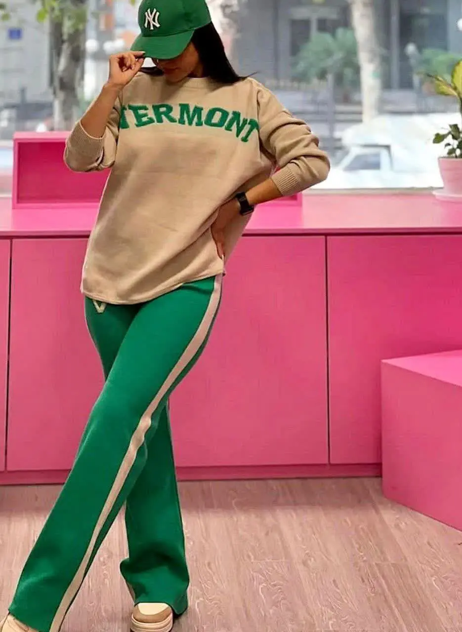 ست بلوز شلوار بافت 
