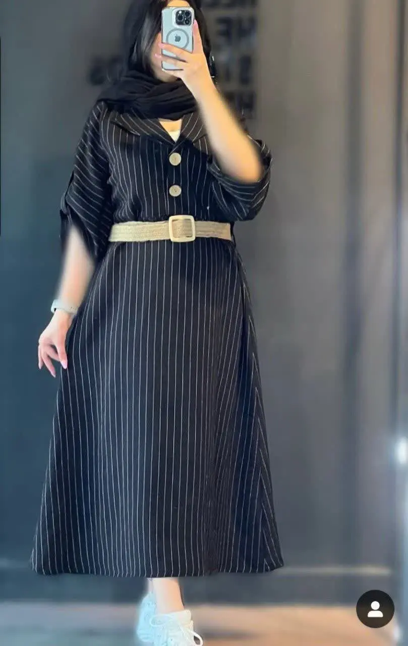 ⚜دارای کمربند حصیری، دکمه ک...