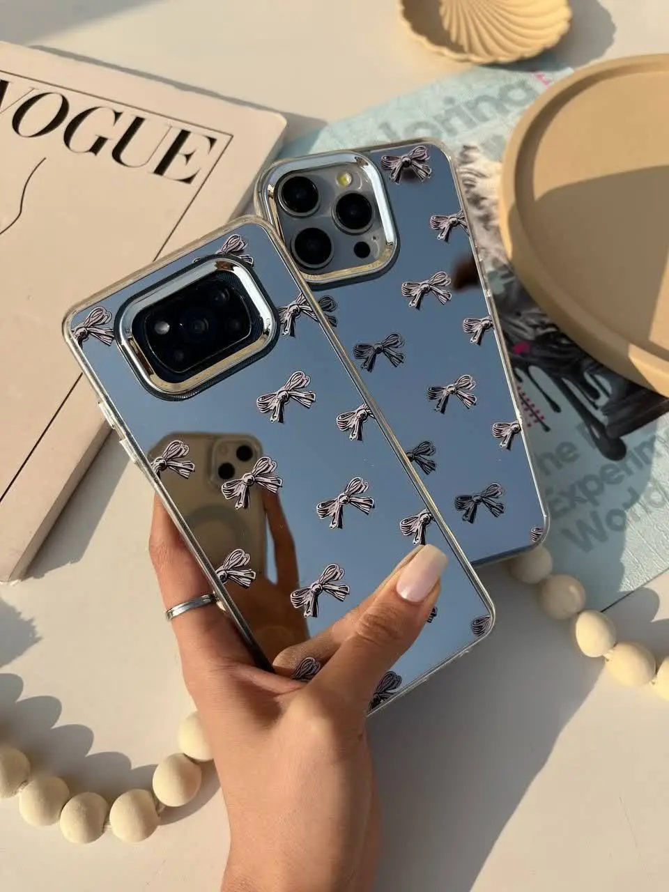 📱مدل قاب: قاب پاپیون آینه‌ای مخصوص انواع #سامسونگ #شیائومی و #آیفون 
