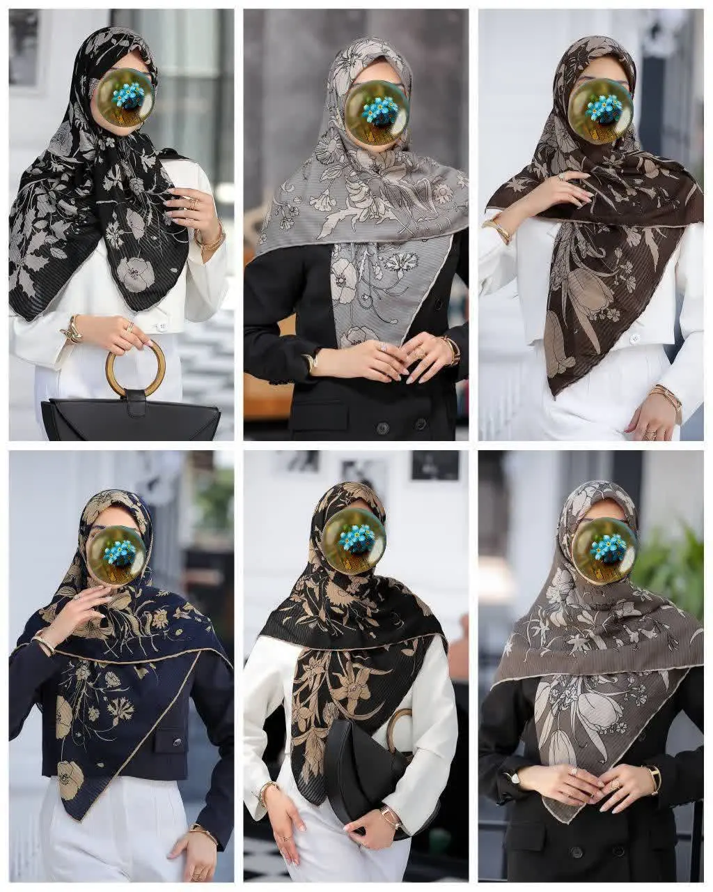 🐝روسری نخ چاپ خیس میله ای