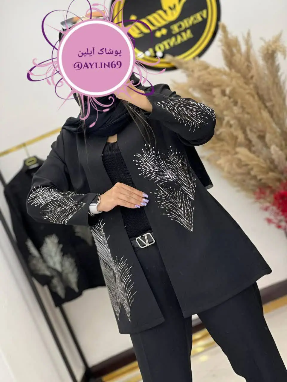 🖋نام: ست کت شلوار مجلسی طرح برگ
