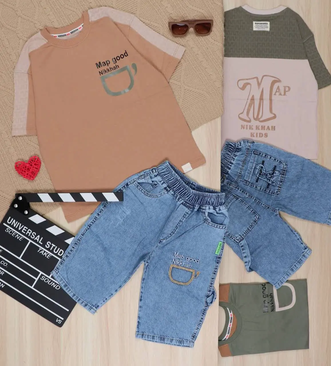 👫تیشرت و شلوارک گلدوزی GOOD MAP 👫
