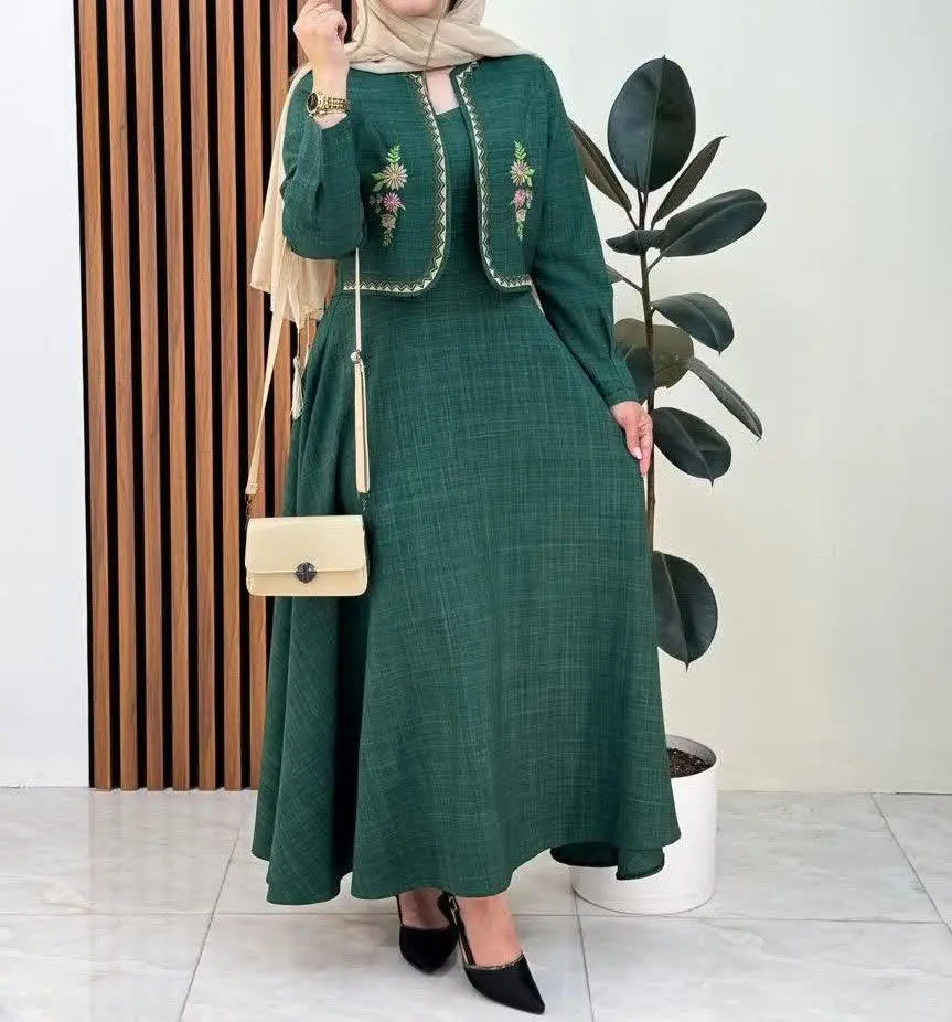 ☀️نام: ست پیراهن و کت گلدوزی ملکه
