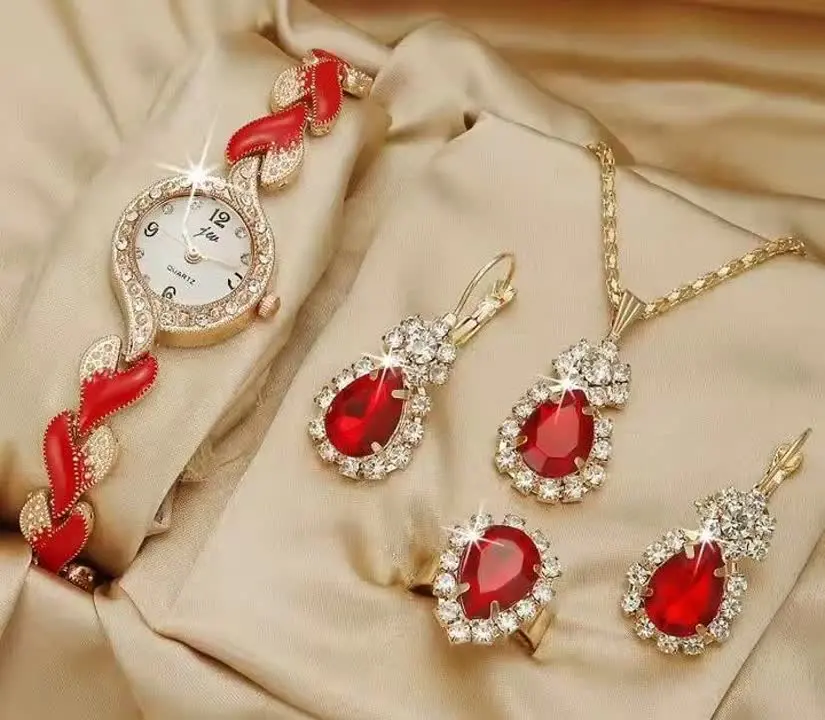 ست زیورآلات زنانه ساعت صفحه...