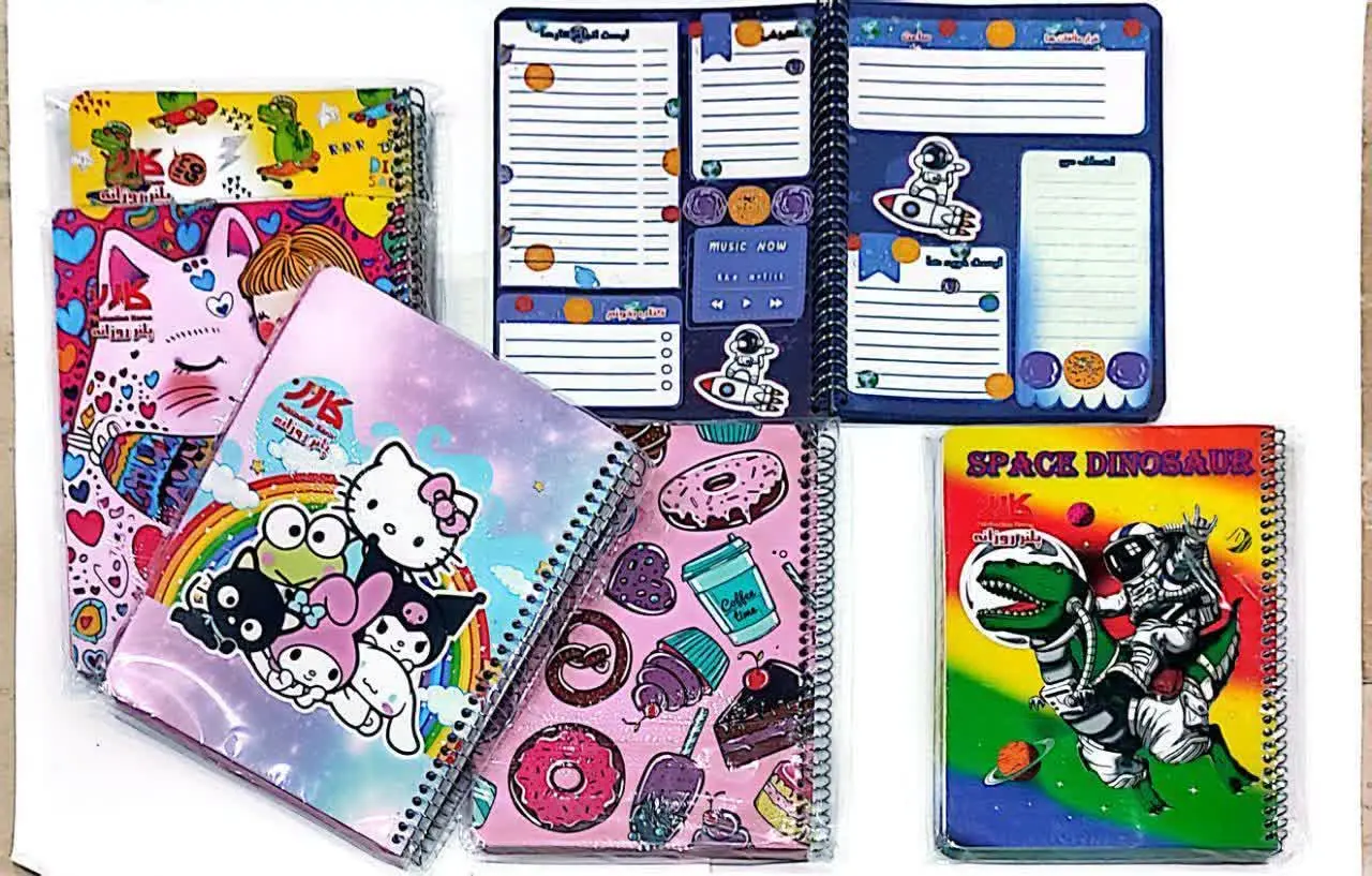 دفتر پلنر سایز ۱۵×۲۰ تک سیم با کاغذ ۷۰ گرم
