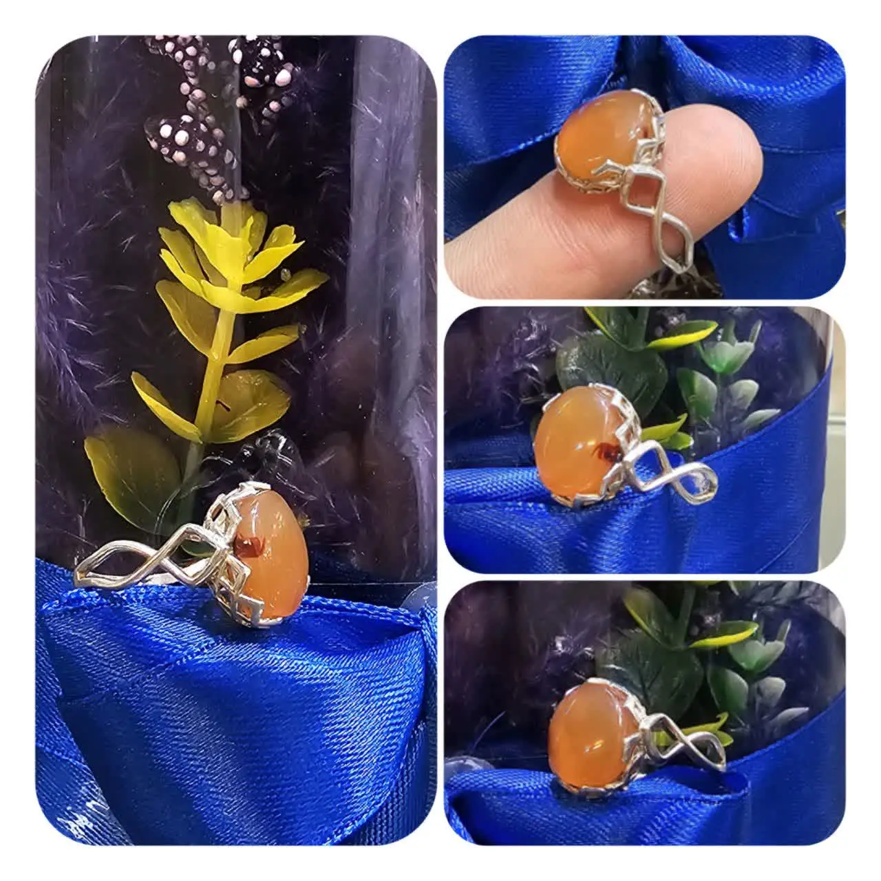 #انگشتر_عقیق_پرتقالی
