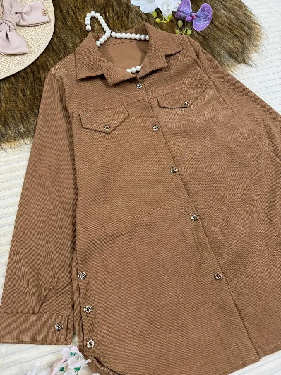 نام: مانتو مخمل بغل دکمه
