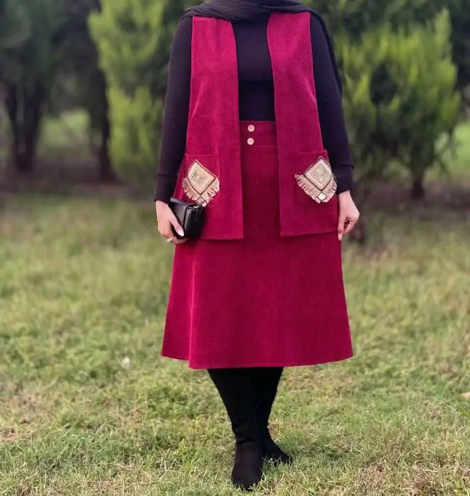 🛍نام: ست جلیقه+دامن🍂
