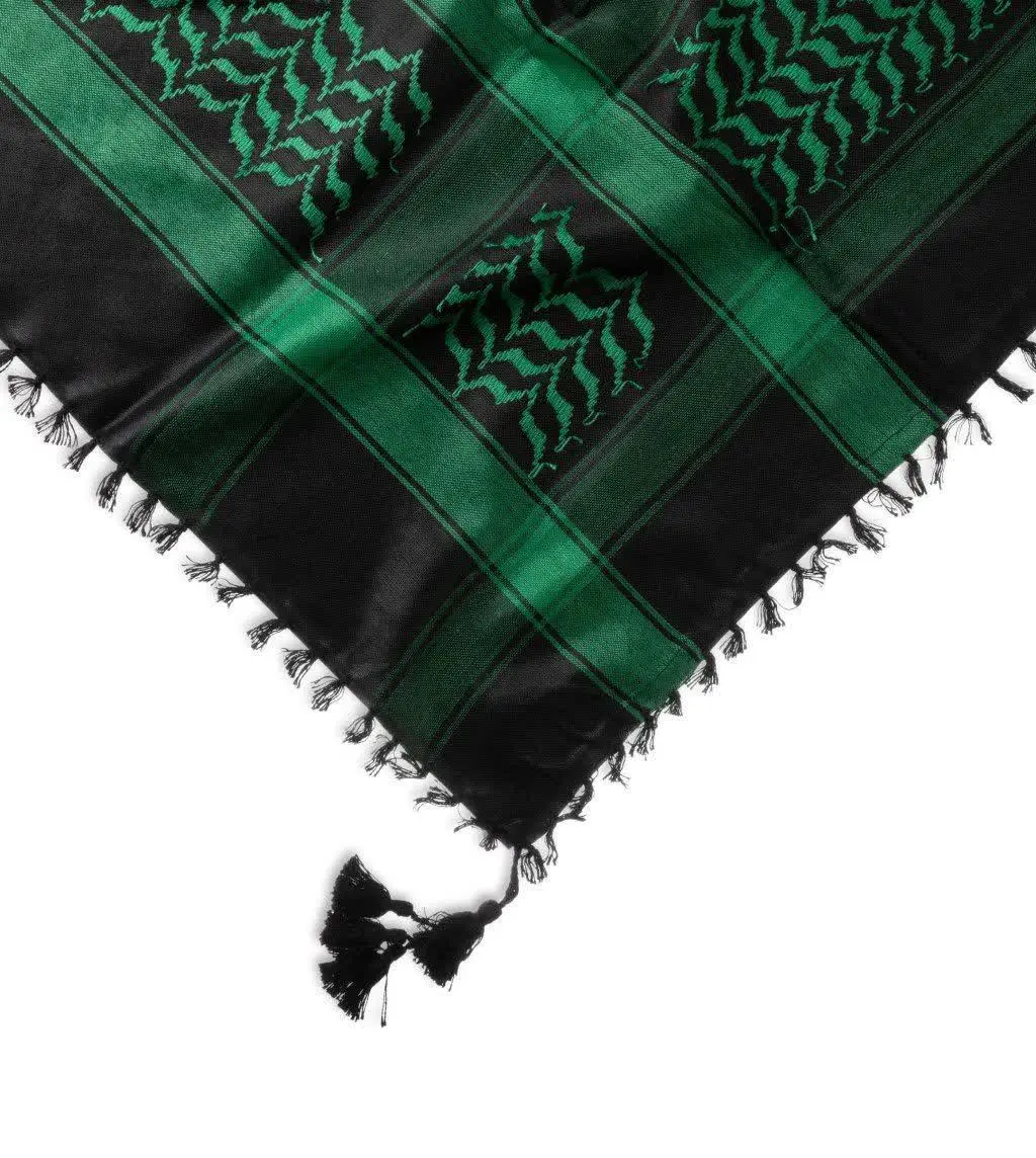 ✨ چفیه عربی #سبز قواره بزرگ منگوله دار
