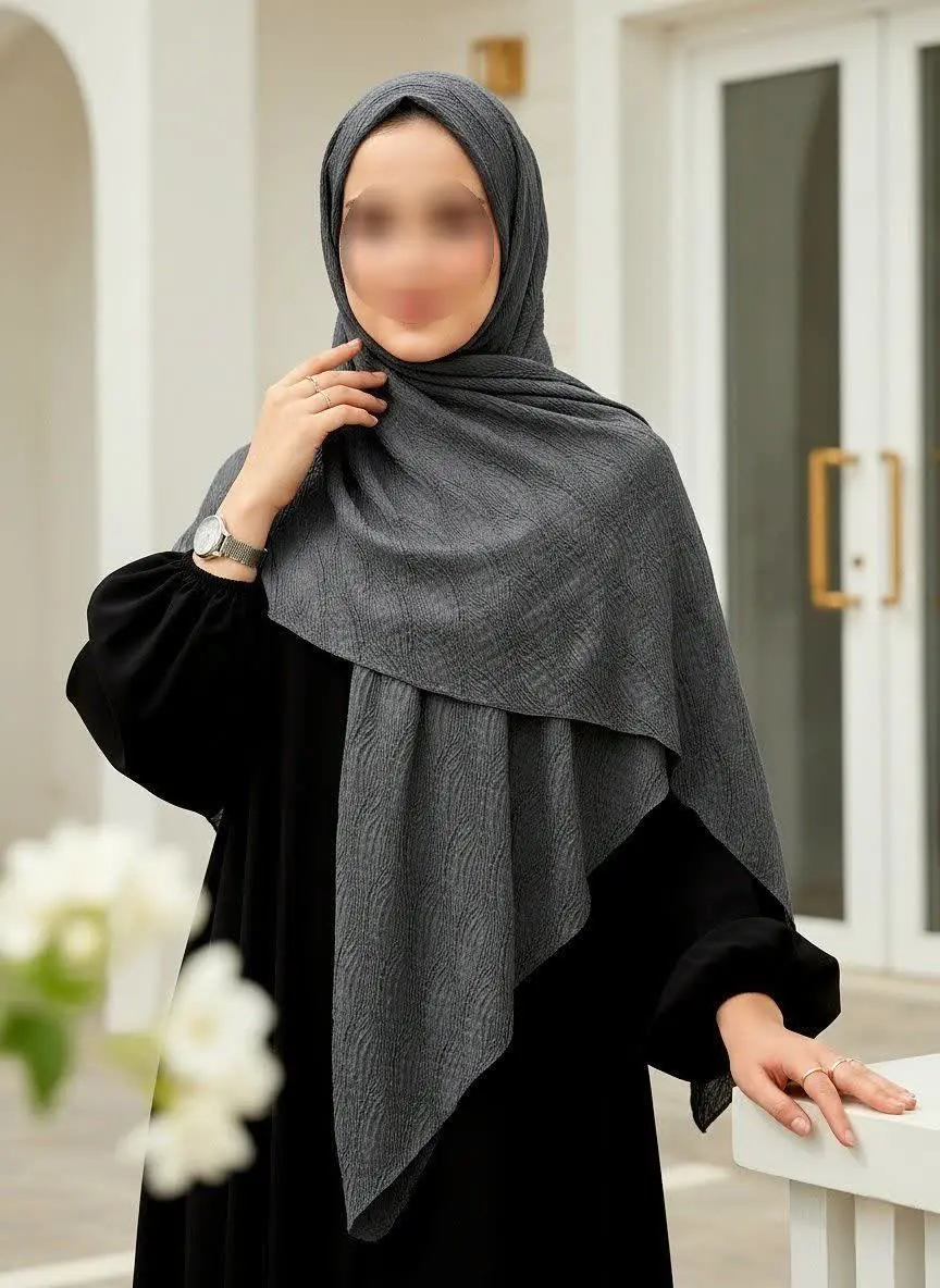 روسری نخی پلیسه پاییزه