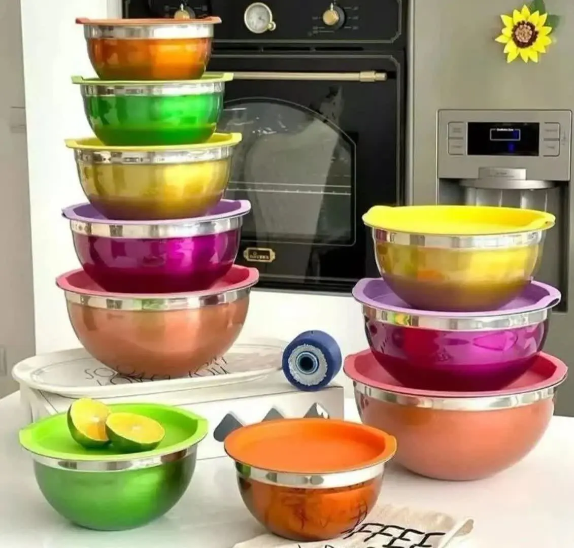 ✅سرویس لگن ۵پارچه استیل تما...