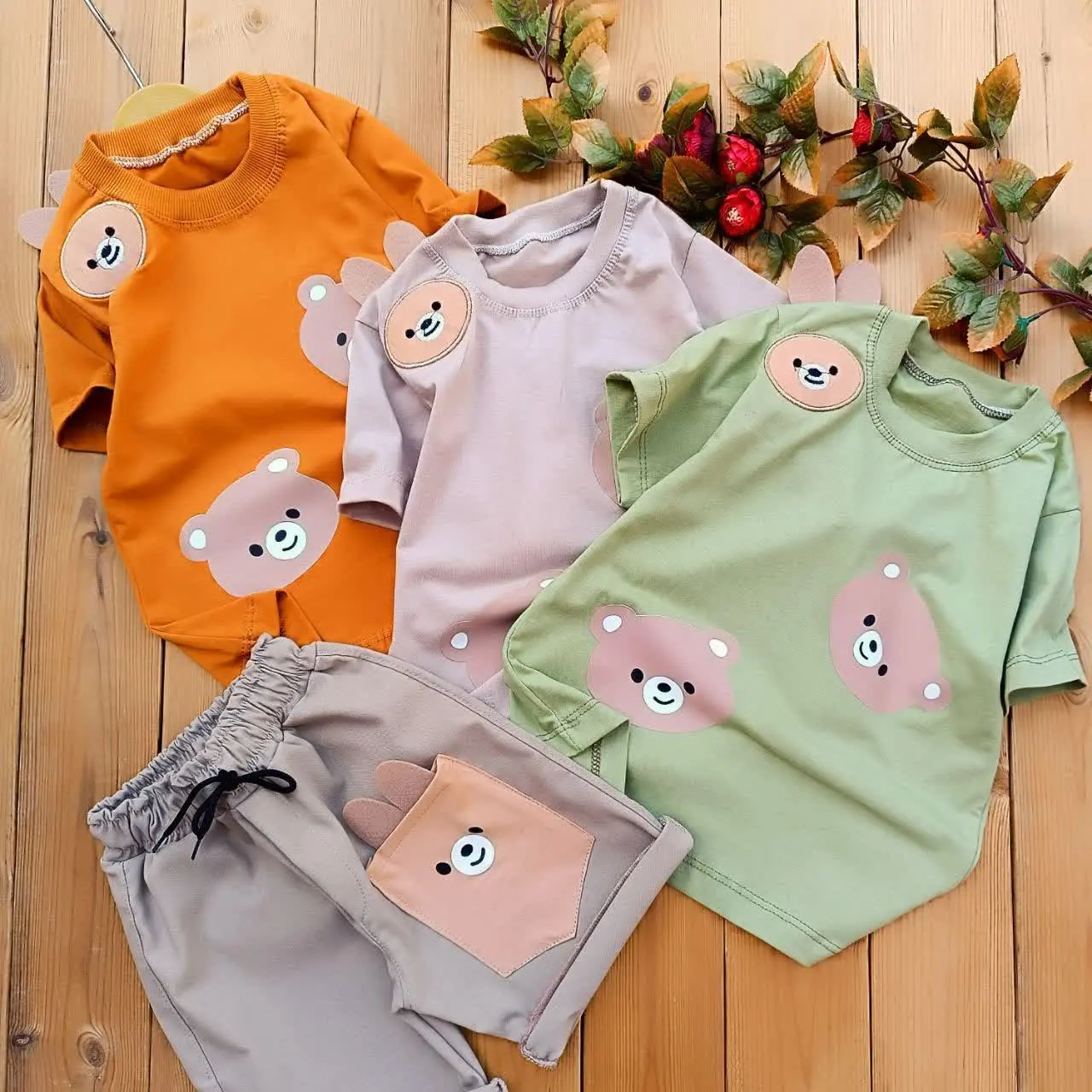 بلوز شلوارک اسپورت تدی🧸
