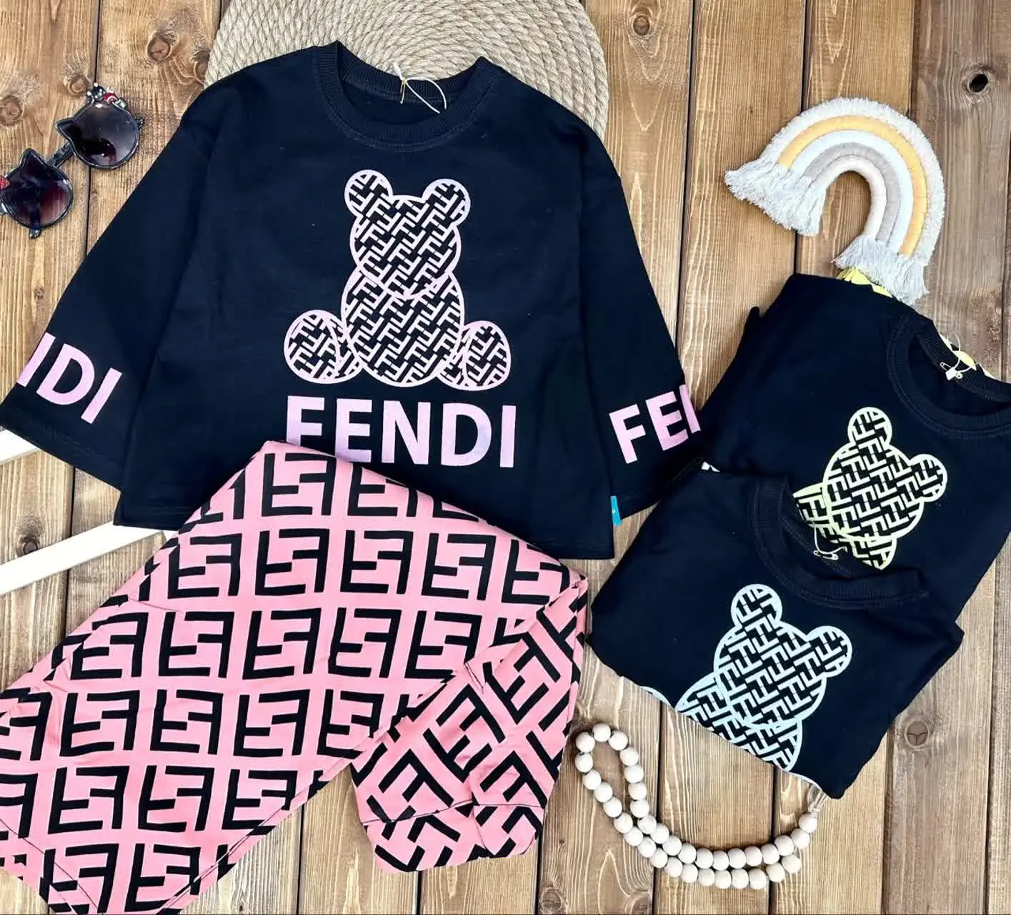 👫کراپ شلوار پنبه و بنگال فندی✅
