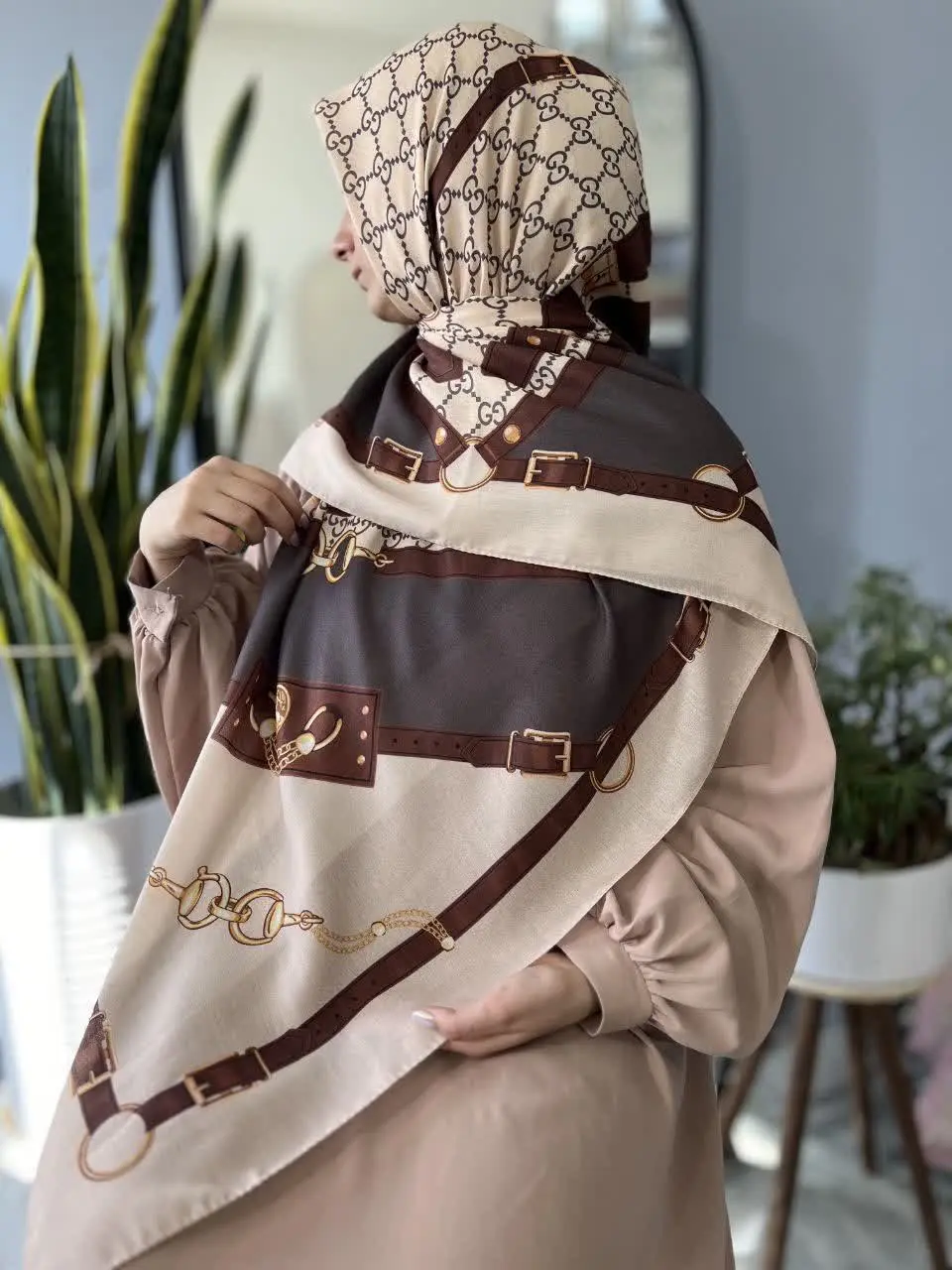 روسری سوپر نخ طرح گوچی کمرب...