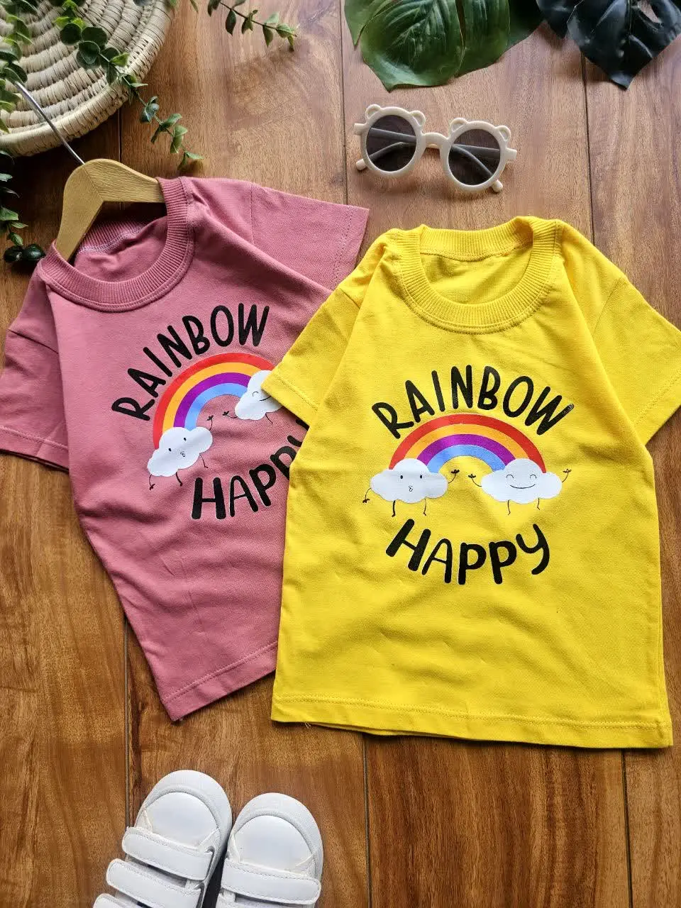 تیشرت تک دخترانه Rainbow

