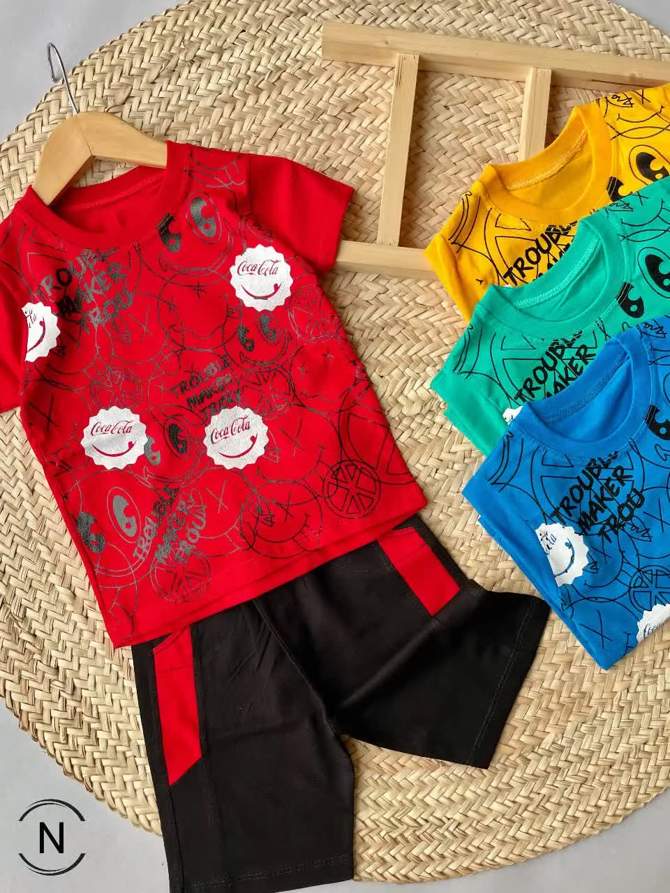 #تیشرت شلوارک پسرانه استیکرکوکا
